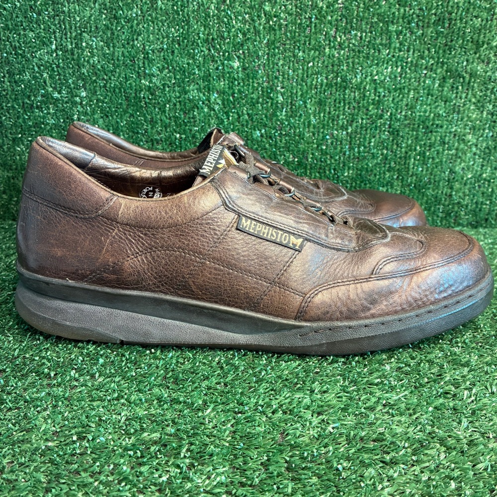 Mephisto Match Air Bag Leather Walking Comfort Gorpcore Sneakers Brown Mens 11.5